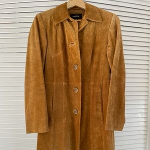 Mid-Length, Vintage Y2K Suede Coat